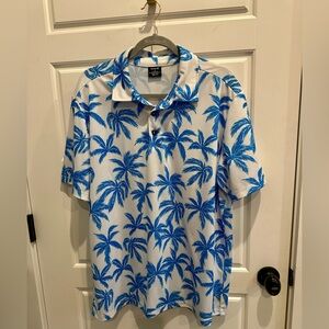 Hurley H2O Dri Palm Tree Tropical Polo Shirt